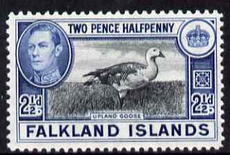 Falkland Islands 1938-50 KG6 Magellan Goose 2.5d mounted mint, SG 152, stamps on , stamps on  kg6 , stamps on geese
