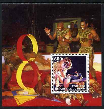 Benin 2003 Circus (Tigers) perf m/sheet, unmounted mint, stamps on , stamps on  stamps on circus, stamps on  stamps on cats, stamps on  stamps on tigers