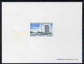 French Afars & Issas 1968-70 Buildings & Landmarks - Airport 85f Epreuve deluxe proof sheet in issued colours, as SG 530, stamps on , stamps on  stamps on aviation, stamps on  stamps on airports