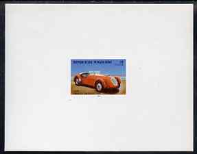 Togo 1984 Healey Silverstone 3f De-Luxe sheet on glossy card, stamps on cars