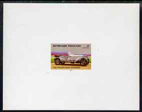 Togo 1984 Fraser Nash 2f De-Luxe sheet on glossy card, stamps on , stamps on  stamps on cars