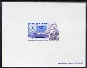 Mali 1984 Birth Anniversary of Daimler 485f de-luxe sheet in issued colours, stamps on , stamps on  stamps on cars, stamps on  stamps on daimlers