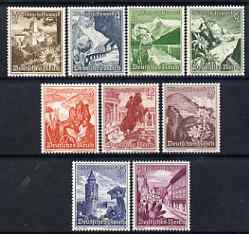 Germany 1938 Winter Relief Fund perf set of 9 mounted mint SG663-71, stamps on 