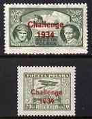 Poland 1934 Air Tournament set of 2 fine mounted mint SG 301-02, stamps on personalities, stamps on da vinci, stamps on literature