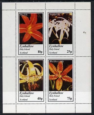 Eynhallow 1979 Lilies perf  set of 4 values (10p to 75p) unmounted mint, stamps on flowers