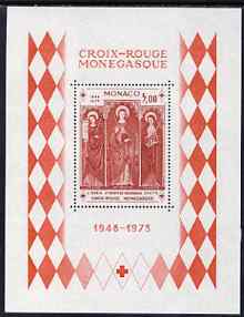 Monaco 1973 25th Anniversary of Monaco Red Cross m/sheet unmounted mint, SG MS1072, stamps on , stamps on  stamps on red cross