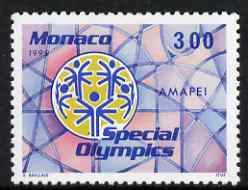 Monaco 1995 International Special Olympics (USA) 3f unmounted mint, SG2215, stamps on sport, stamps on olympics, stamps on disabled
