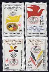 Czechoslovakia 1962 Praga 62 Stamp Exn (4th issue) set of 4 unmounted mint, SG1297-1300, stamps on stamp exhibitions, stamps on birds