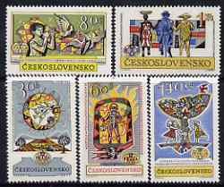 Czechoslovakia 1962 'Praga 62' Stamp Exn (5th issue) set of 5 unmounted mint, SG1311-15, stamps on , stamps on  stamps on stamp exhibitions, stamps on  stamps on space, stamps on  stamps on 