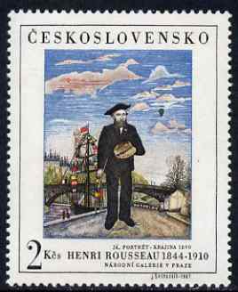 Czechoslovakia 1967 'Praga 68' Stamp Exhibition (Rousseau Self Portrait) unmounted mint, SG 1669, stamps on arts, stamps on rousseau
