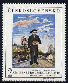 Czechoslovakia 1967 Praga 68 Stamp Exhibition (Rousseau Self Portrait) unmounted mint, SG 1669, stamps on arts, stamps on rousseau