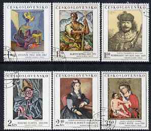 Czechoslovakia 1973 Art (8th issue) set of 6 fine used, SG 2134-39, stamps on arts