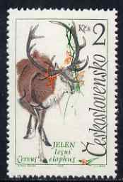 Czechoslovakia 1963 Red Deer 2k from Mountains Animals set of 6, unmounted mint, SG1399, stamps on animals, stamps on deer