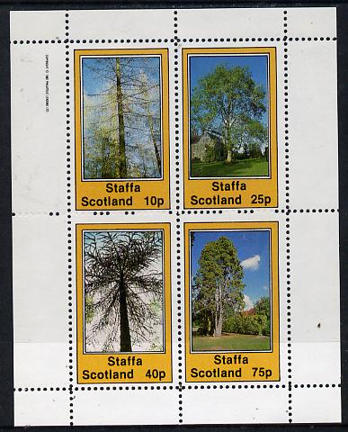 Staffa 1982 Trees perf  set of 4 values (10p to 75p) unmounted mint, stamps on , stamps on  stamps on trees