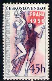 Czechoslovakia 1956 Womens Basketball 45h from Sports Events set of 6, unmounted mint, SG 924, stamps on sport, stamps on basketball