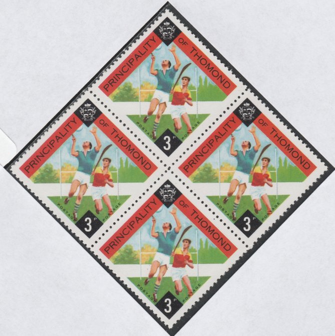 Thomond 1960 Hurling 3d (Diamond-shaped) def unmounted mint block of 4, stamps on , stamps on  stamps on sport, stamps on hurling