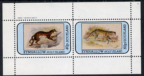 Eynhallow 1982 Wild Cats #1 perf  set of 2 values (40p & 60p) unmounted mint, stamps on , stamps on  stamps on animals   cats