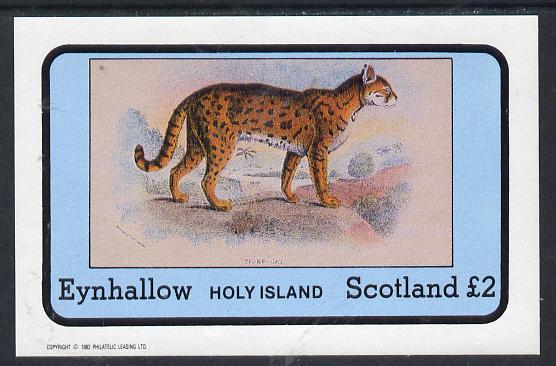 Eynhallow 1982 Wild Cats #1 imperf deluxe sheet (Â£2 value) unmounted mint, stamps on animals   cats