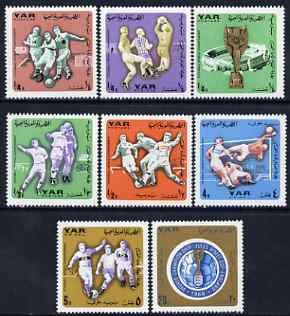 Yemen - Republic 1966 World Cup Football Championships, London perf set of 8 unmounted mint,   SG 405-12, Mi504-511A, stamps on , stamps on  stamps on sport, stamps on  stamps on football
