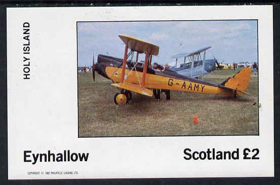 Eynhallow 1982 Bi-planes #3 imperf deluxe sheet (Â£2 value) unmounted mint, stamps on , stamps on  stamps on aviation