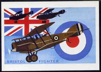 Postcard - Bristol Fighter PPC produced by National Postal Museum unused and fine, stamps on aviation, stamps on flags, stamps on  raf , stamps on 