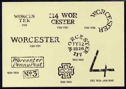 Postcard - Worcester Post Marks PPC produced by Midlands Postal Board unused and fine, stamps on , stamps on  stamps on postal