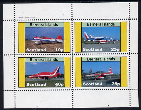 Bernera 1982 Aircraft #10 perf  set of 4 values (10p to 75p) unmounted mint, stamps on , stamps on  stamps on aviation