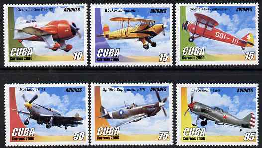 Cuba 2006 Aircraft perf set of 6 unmounted mint SG 4961-6 