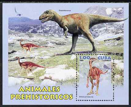 Cuba 2006 Prehistoric Animals perf m/sheet unmounted mint SG MS4946, stamps on , stamps on  stamps on dinosaurs