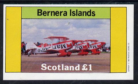 Bernera 1982 Aircraft #10 (Advertising Marlboro Cigarettes) imperf souvenir sheet (£1 value) unmounted mint, stamps on aviation, stamps on tobacco, stamps on advertising