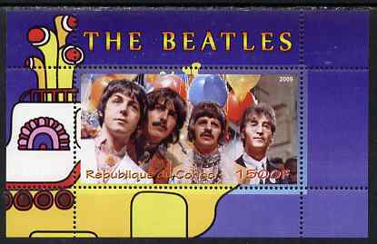 Congo 2009 The Beatles perf m/sheet unmounted mint, stamps on , stamps on  stamps on personalities, stamps on  stamps on music, stamps on  stamps on rock, stamps on  stamps on pops, stamps on  stamps on beatles