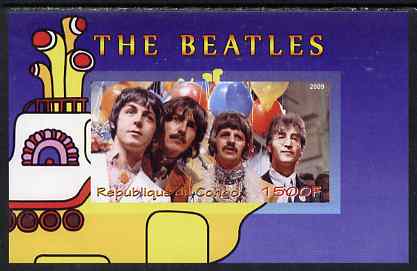Congo 2009 The Beatles imperf m/sheet unmounted mint, stamps on , stamps on  stamps on personalities, stamps on  stamps on music, stamps on  stamps on rock, stamps on  stamps on pops, stamps on  stamps on beatles
