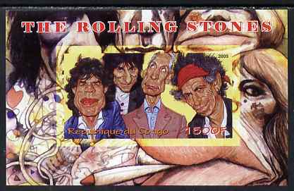 Congo 2009 The Rolling Stones imperf m/sheet unmounted mint, stamps on , stamps on  stamps on personalities, stamps on  stamps on music, stamps on  stamps on rock, stamps on  stamps on pops, stamps on  stamps on 