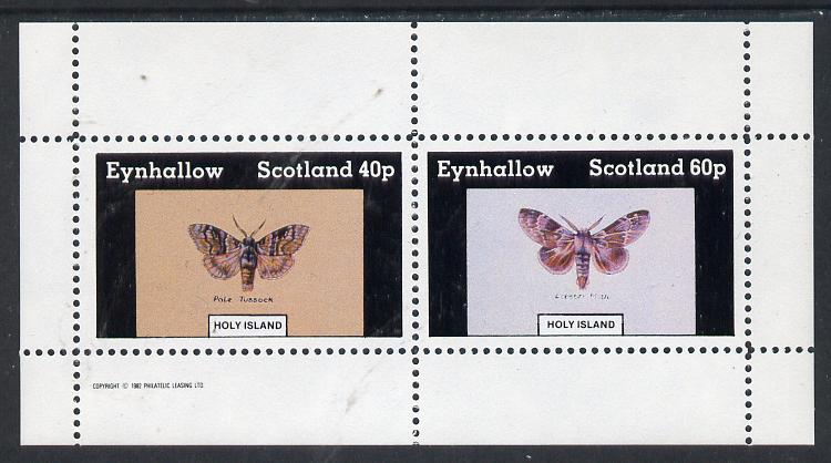 Eynhallow 1982 Butterflies (Pale Tussock & Lobster Moth) perf  set of 2 values (40p & 60p) unmounted mint, stamps on , stamps on  stamps on butterflies