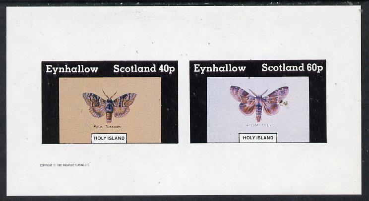 Eynhallow 1982 Butterflies (Pale Tussock & Lobster Moth) imperf  set of 2 values (40p & 60p) unmounted mint