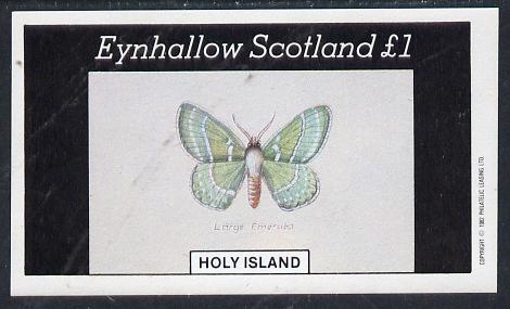 Eynhallow 1982 Butterflies (Large Emerald) imperf souvenir sheet (£1 value) unmounted mint, stamps on butterflies