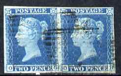 Great Britain 1841 2d blue OG-OH 4 good to large margins beautifully fresh colour with light cancel, stamps on 