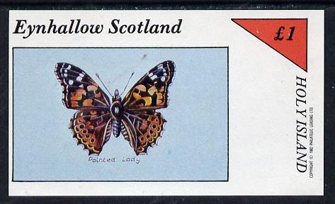 Eynhallow 1982 Butterflies (Painted Lady) imperf souvenir sheet (Â£1 value) unmounted mint, stamps on , stamps on  stamps on butterflies