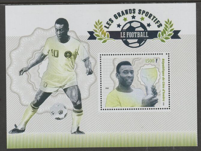 Ivory Coast 2018 Football perf m/sheet #1 containing one value unmounted mint, stamps on sport, stamps on football
