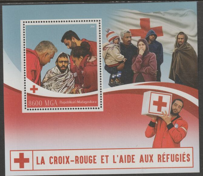 Madagascar 2016 Red Cross perf m/sheet containing one value unmounted mint, stamps on red cross