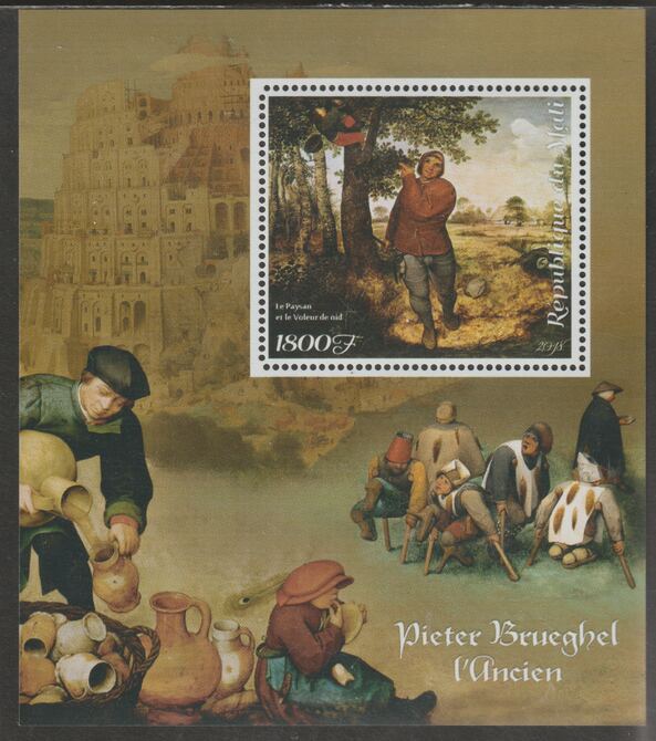 Mali 2018 Pieter Bruegel perf m/sheet containing one value unmounted mint, stamps on , stamps on  stamps on arts, stamps on  stamps on bruegel