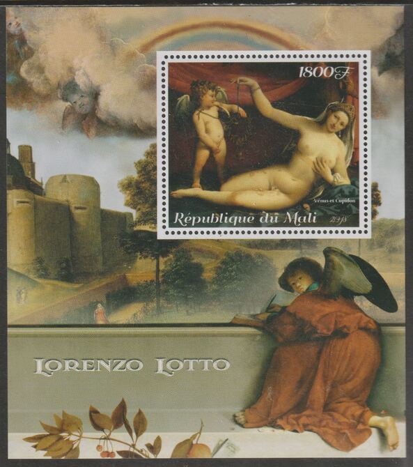 Mali 2018 Lorenzo Lotto perf m/sheet containing one value unmounted mint, stamps on , stamps on  stamps on arts, stamps on  stamps on lotto