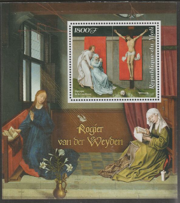 Mali 2018 Rogier van der Weyden perf m/sheet containing one value unmounted mint, stamps on arts, stamps on el van der weyden