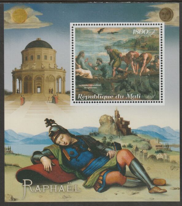 Mali 2018 Raphael perf m/sheet containing one value unmounted mint, stamps on , stamps on  stamps on arts, stamps on  stamps on el raphael