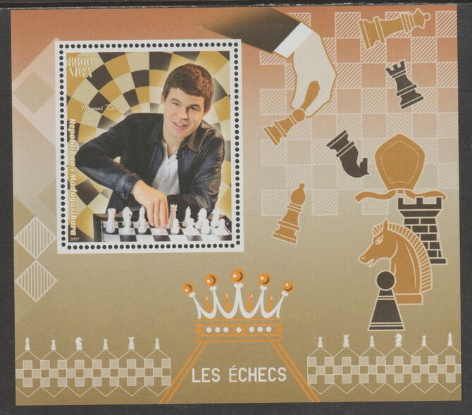 Madagascar 2017 Chess perf m/sheet containing one value unmounted mint, stamps on chess