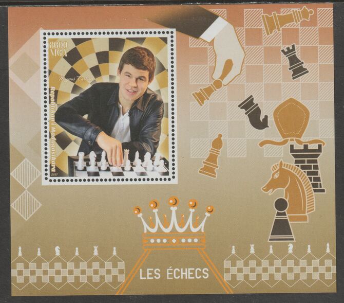 Madagascar 2017 Chess perf m/sheet containing one value unmounted mint, stamps on , stamps on  stamps on chess