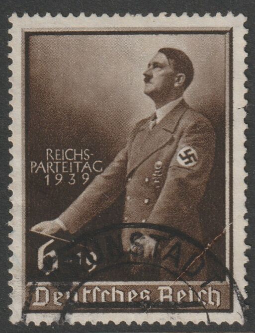 Germany 1939 Nuremberg Congress (Hitler) fine cds used SG689, stamps on hitler