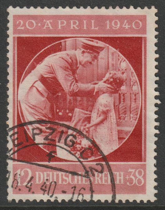 Germany 1940 Hitlers 51st Birthday fine cds used SG732, stamps on hitler