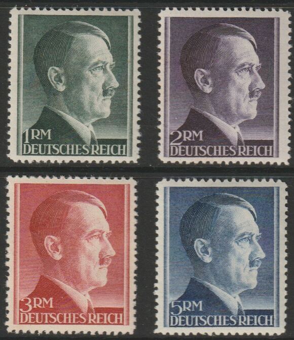 Germany 1942 Hitler perf set of 4 mounted mint SG 799-802, stamps on hitler
