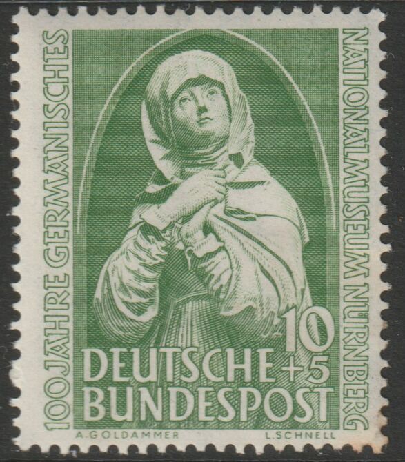 Germany - West 1952 National Museum mounted mint SG 1077, stamps on , stamps on  stamps on engineering
